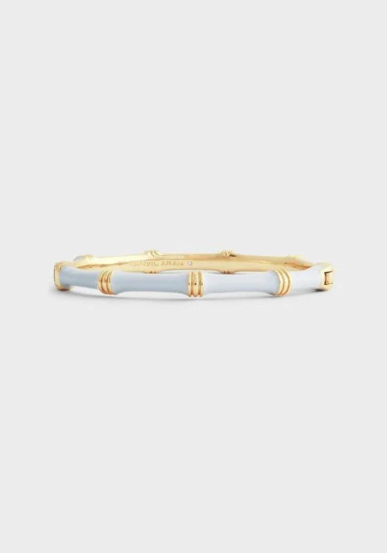Bamboo Enameled Hinged Bangle - Anabel Aram