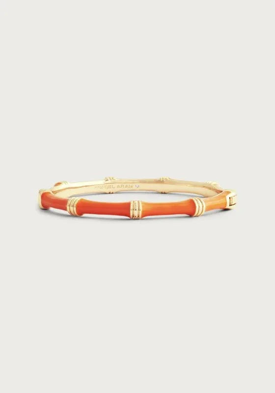 Bamboo Enameled Hinged Bangle - Anabel Aram