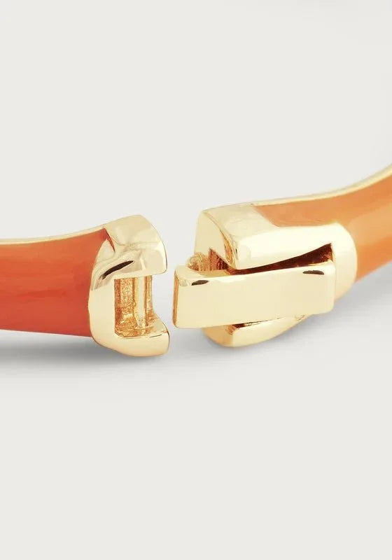 Bamboo Enameled Hinged Bangle - Anabel Aram