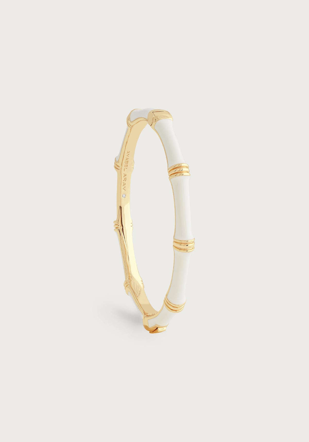 Bamboo Enameled Hinged Bangle Small