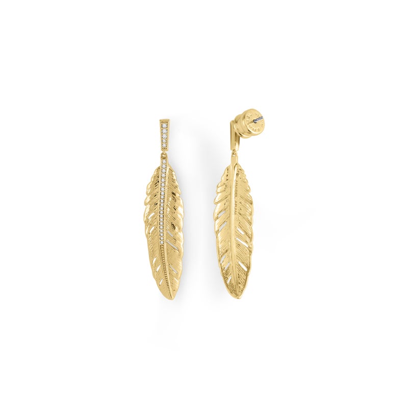 Feather Drop Earrings