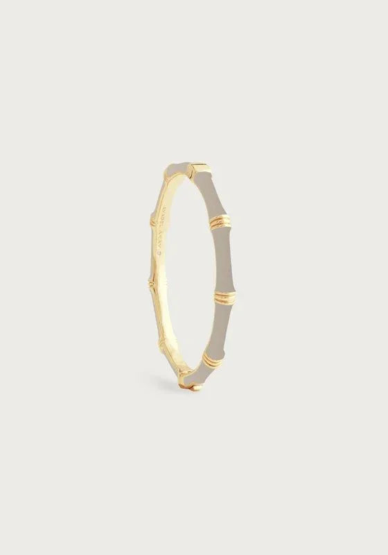 Bamboo Enameled Hinged Bangle - Anabel Aram