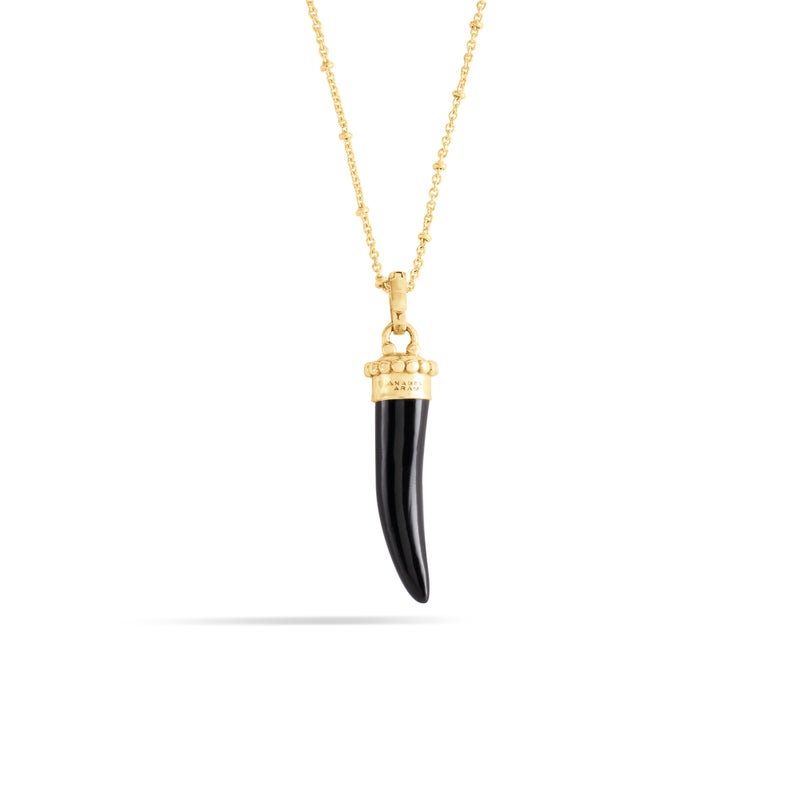 Forza Stone Horn Charm, Black Onyx