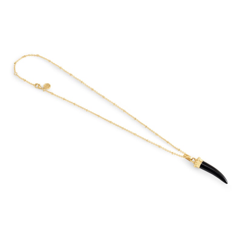 Forza Stone Horn Charm, Black Onyx