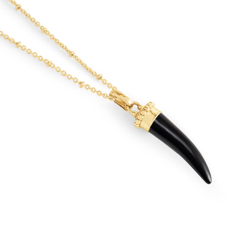Forza Stone Horn Charm, Black Onyx