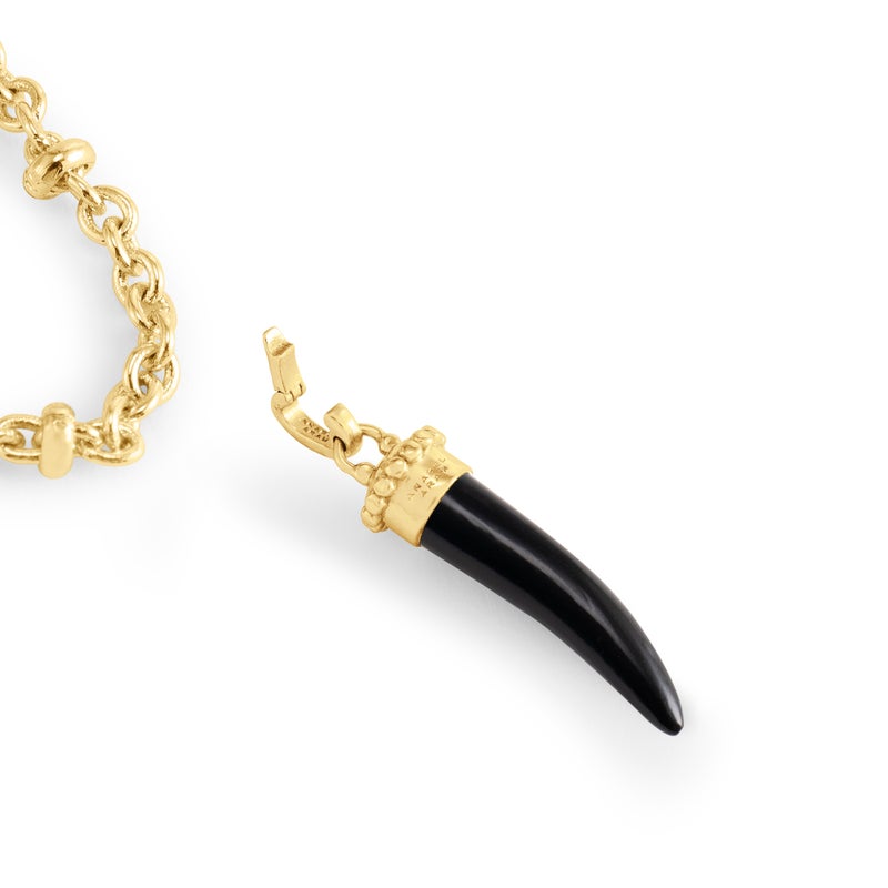 Forza Stone Horn Charm, Black Onyx