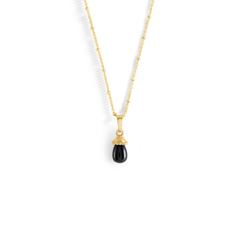 Forza Stone Drop Charm, Black Onyx