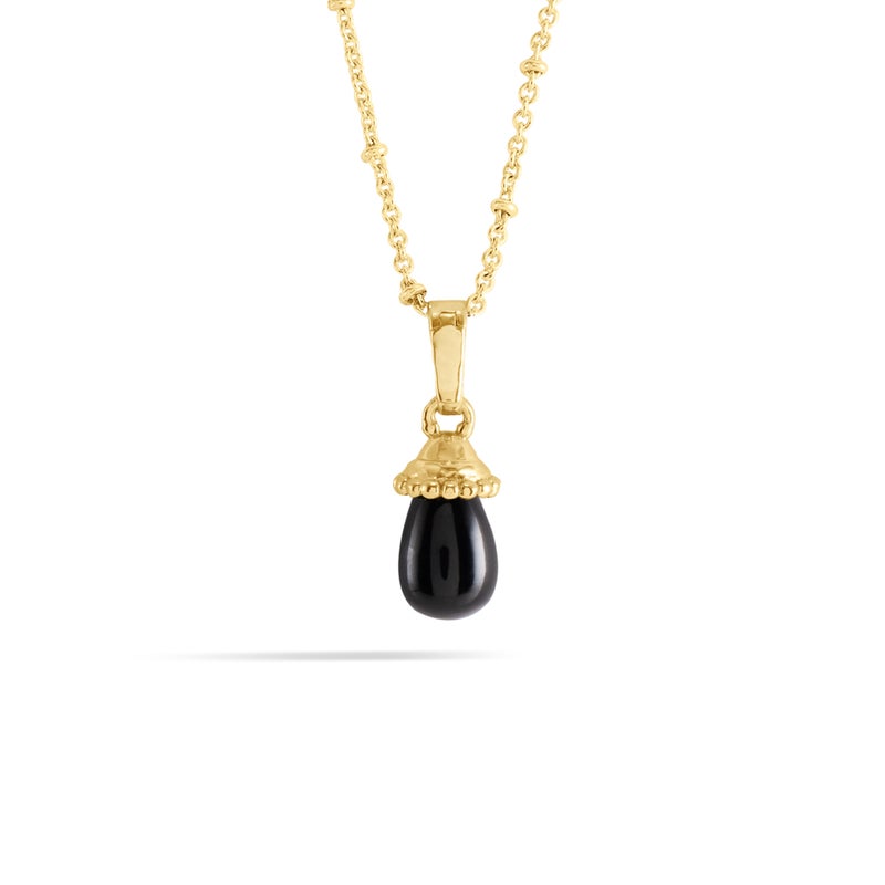 Forza Stone Drop Charm, Black Onyx