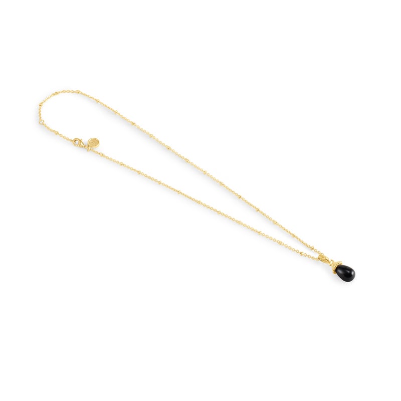 Forza Stone Drop Charm, Black Onyx
