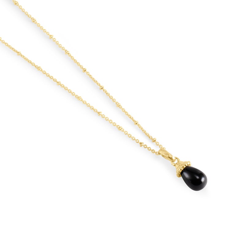 Forza Stone Drop Charm, Black Onyx