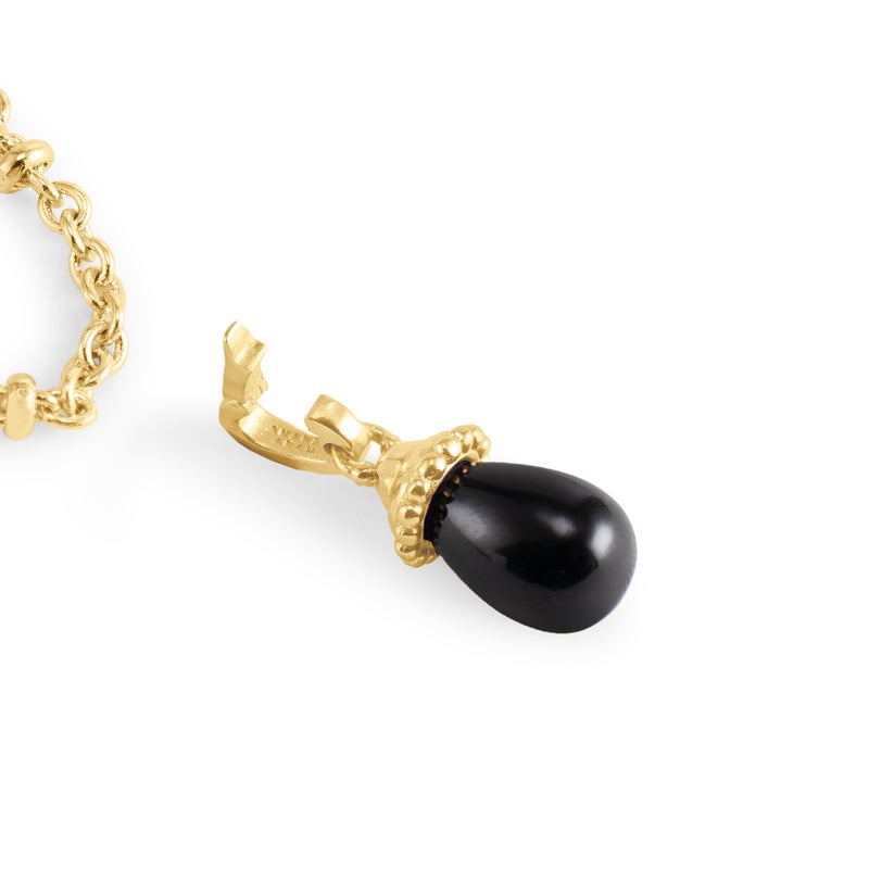 Forza Stone Drop Charm, Black Onyx