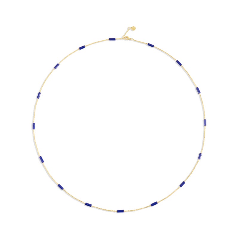 Forza Long Lapis Chain Necklace