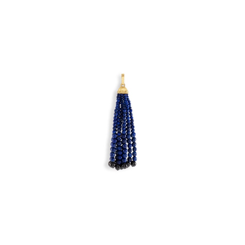 Forza Tassel Pendant, Lapis and Black Onyx