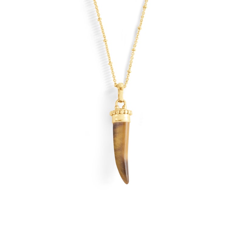 Forza Stone Horn Charm, Tigers Eye