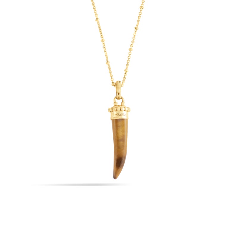 Forza Stone Horn Charm, Tigers Eye