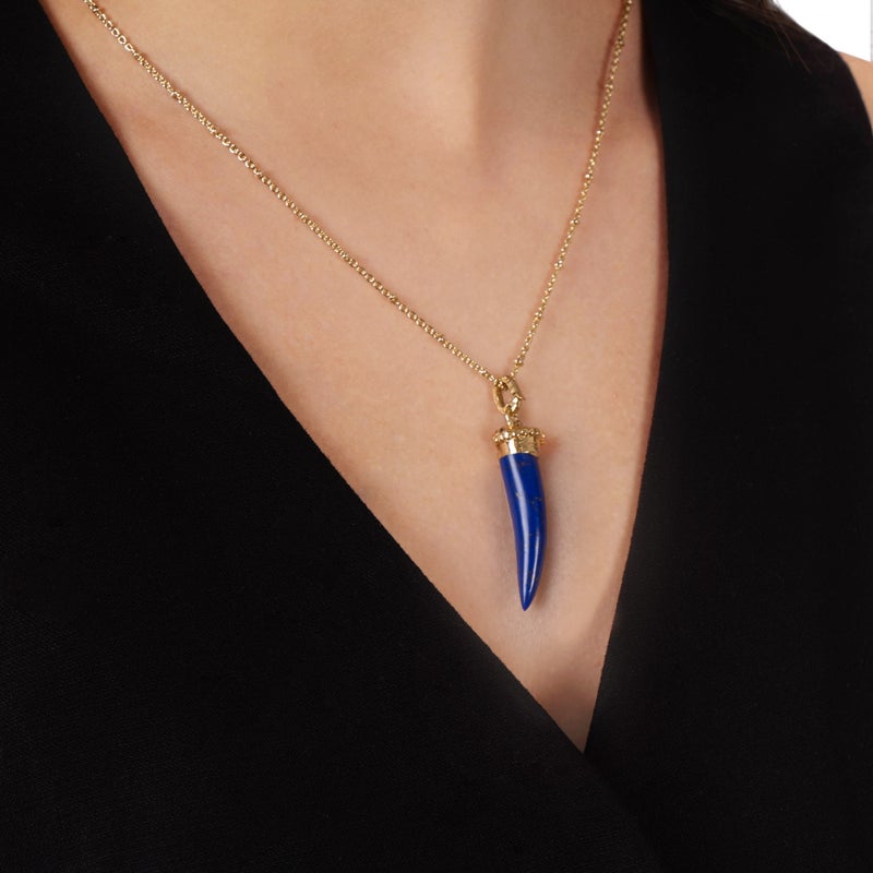 Forza Stone Horn Charm, Lapis