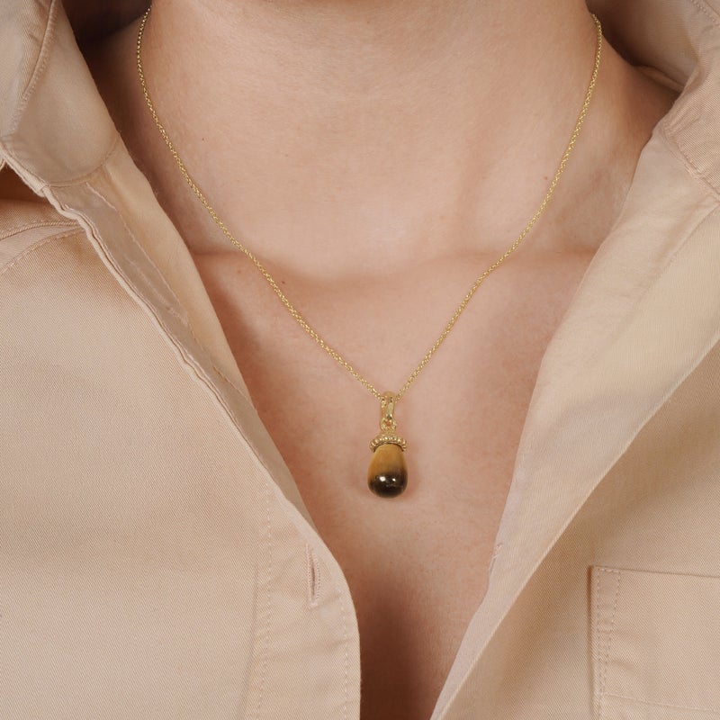 Forza Stone Drop Charm, Tigers Eye