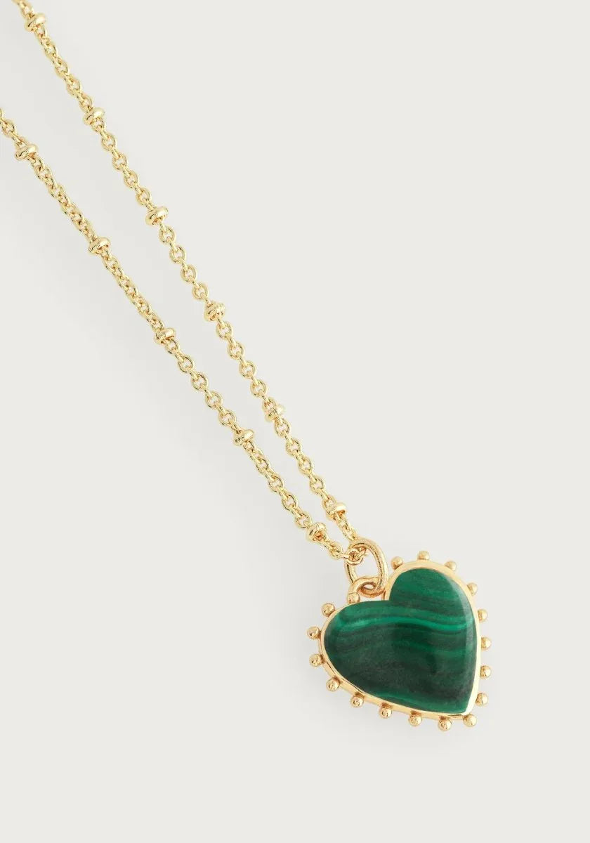 Heart With Stone Pendant Necklace - Anabel Aram