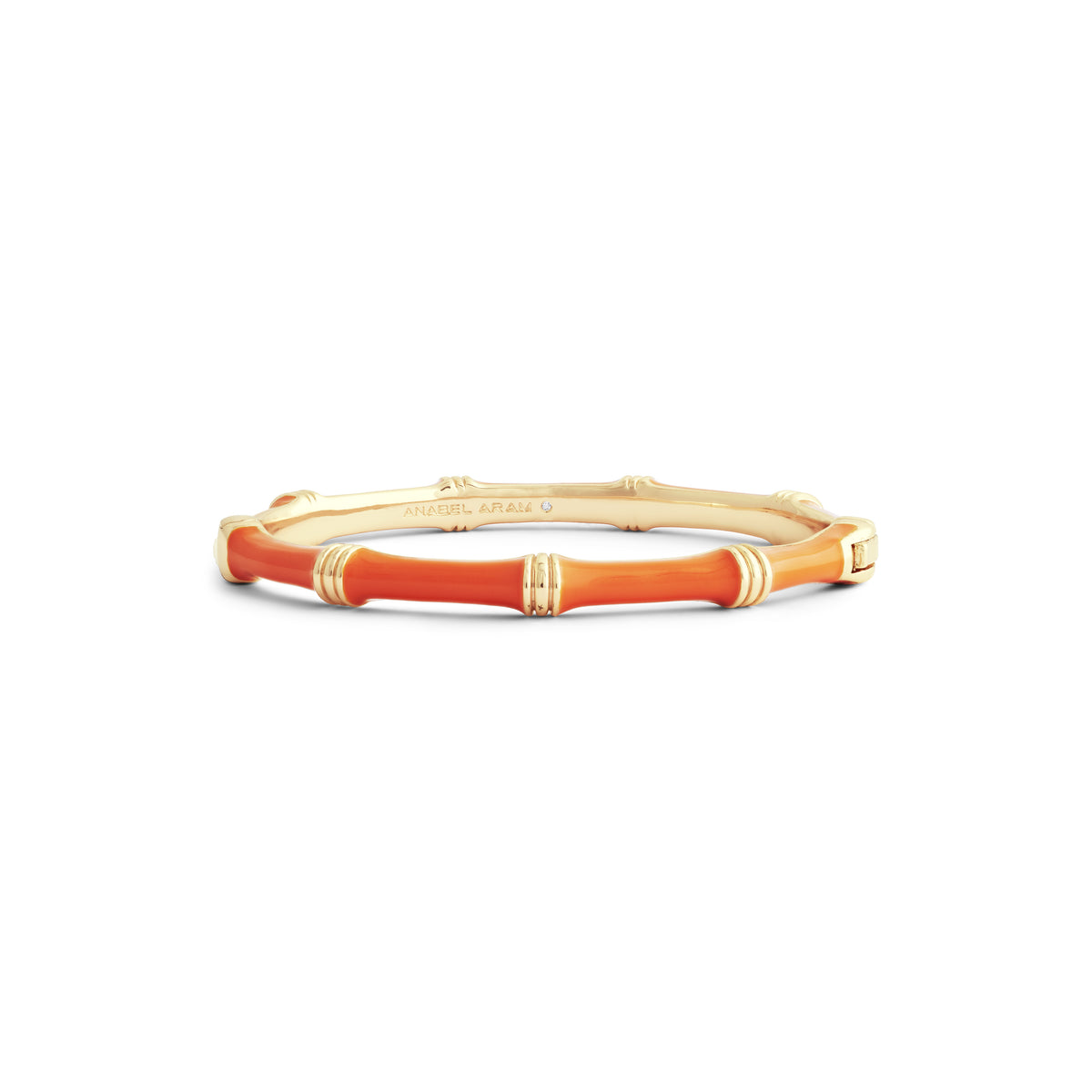 Bamboo Enameled Hinged Bangle Small