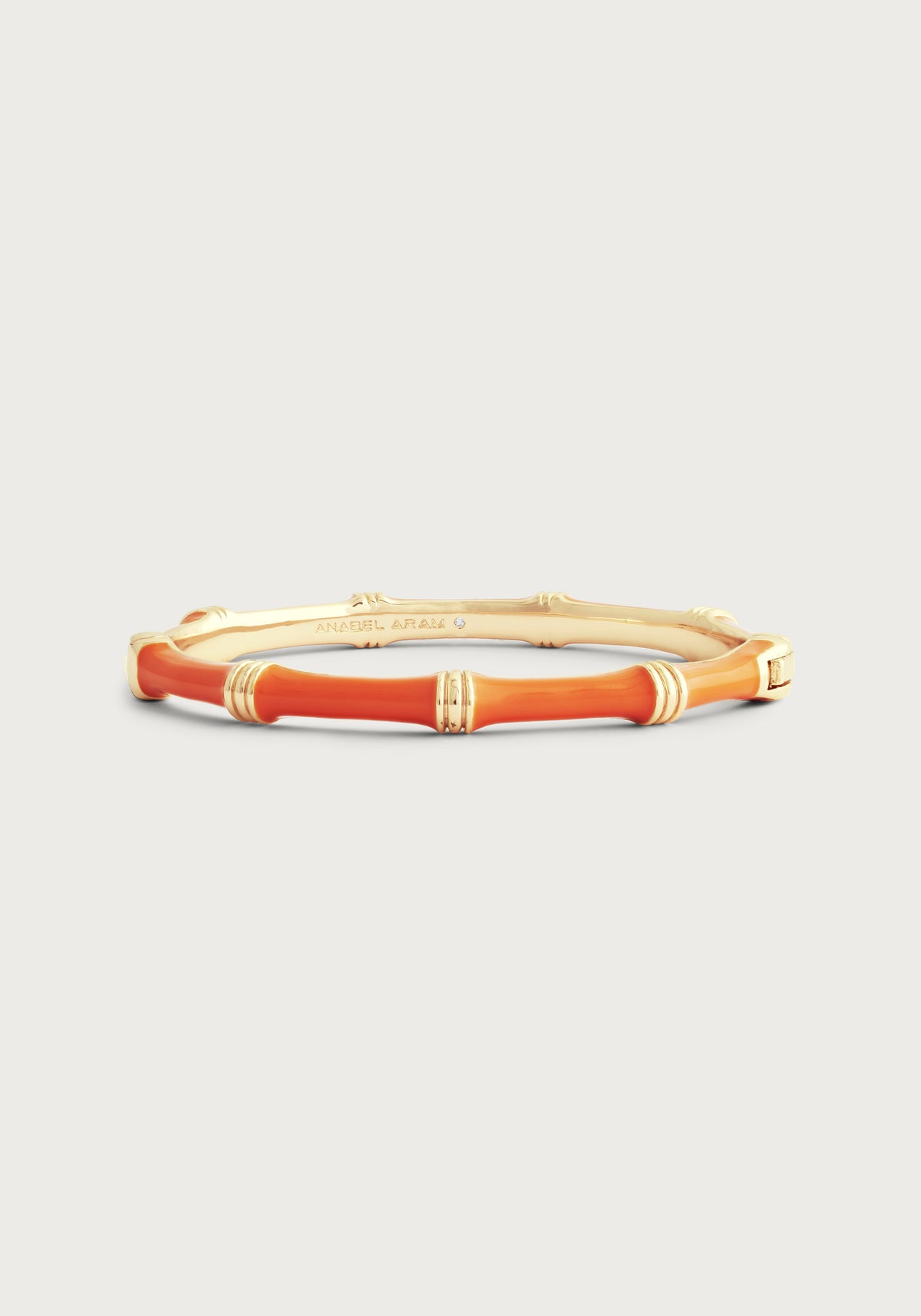 Bamboo Enameled Hinged Bangle Small
