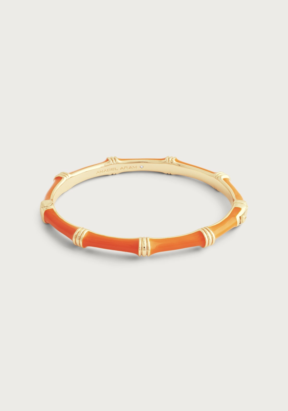 Bamboo Enameled Hinged Bangle Small