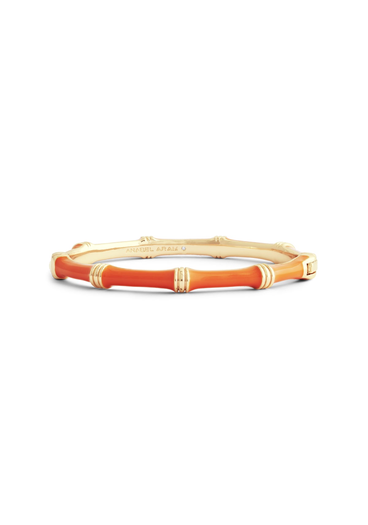 Bamboo Enameled Hinged Bangle Small