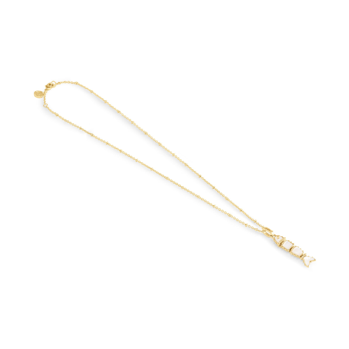 Milos Stone Fish Charm, Pearl