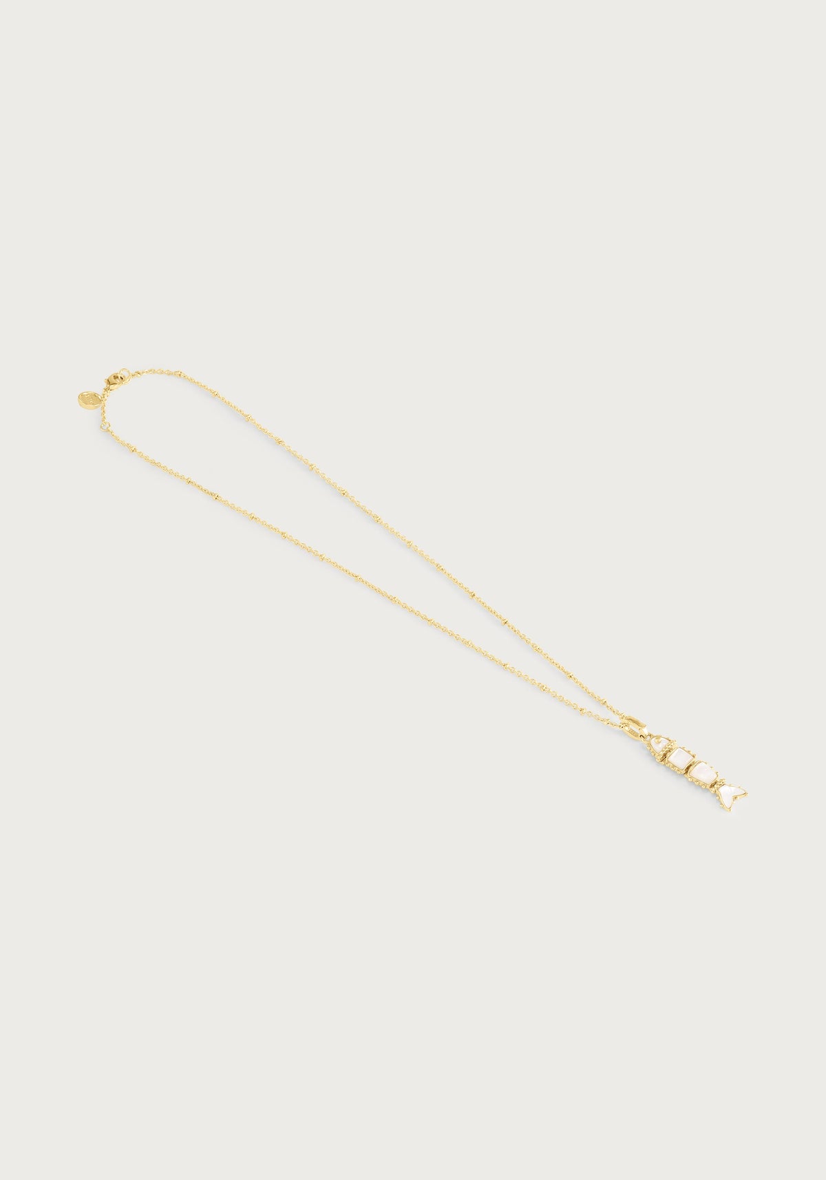 Milos Stone Fish Charm, Pearl