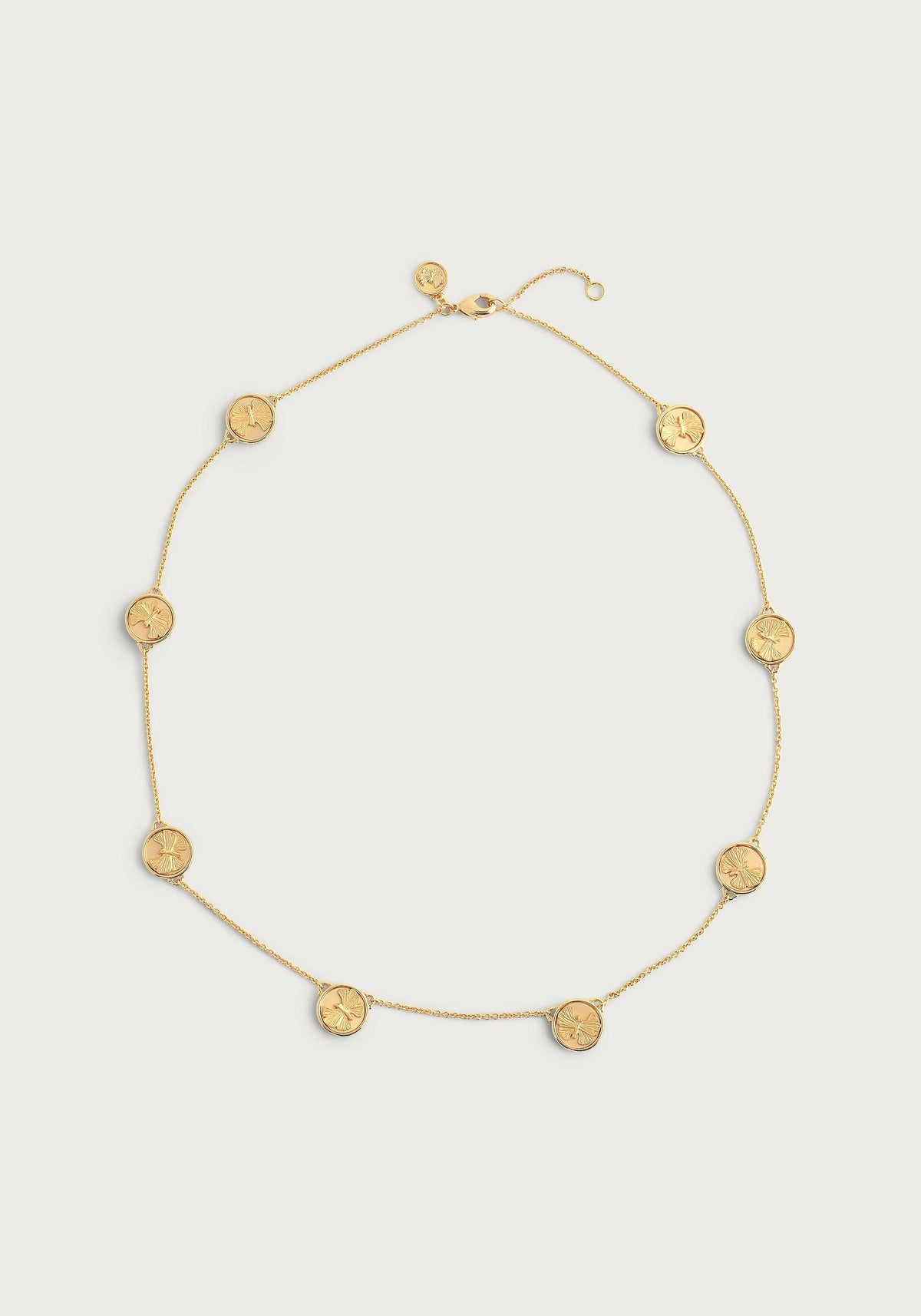 Butterfly Coin Stationary Necklace - Anabel Aram