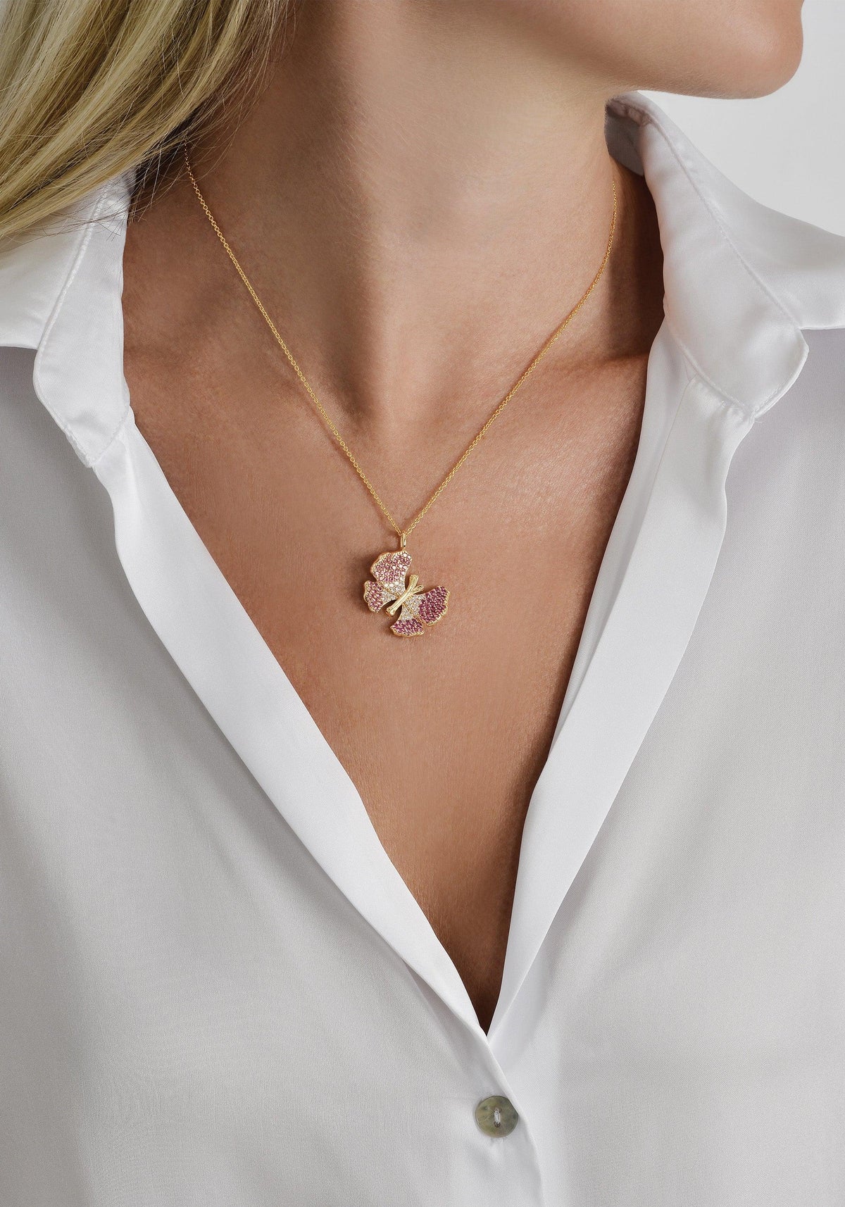 Butterfly Pave Necklace - Anabel Aram