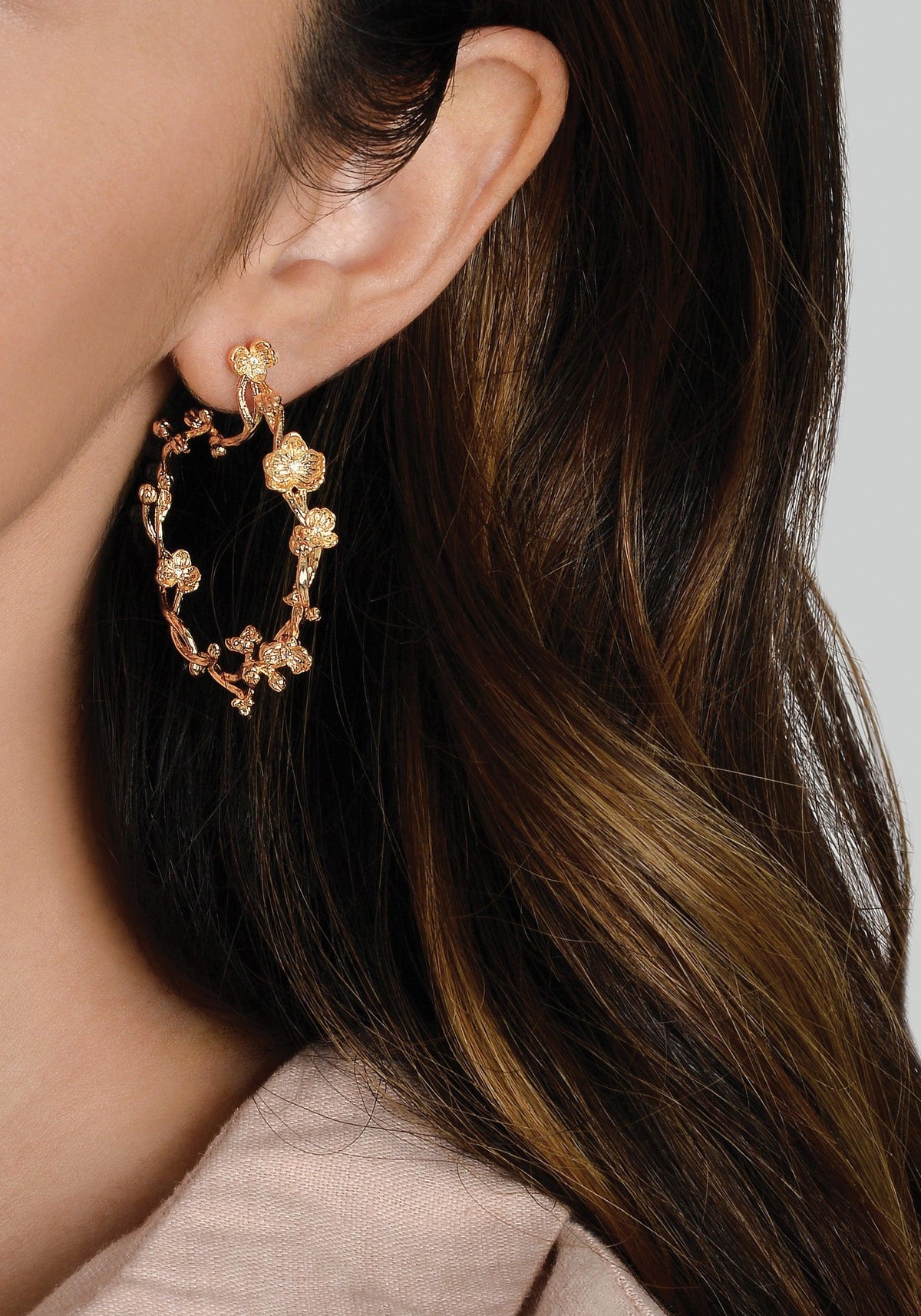 Orchid Hoop Earrings - Anabel Aram