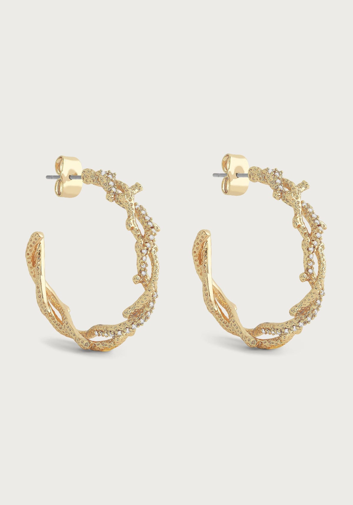Coral Hoop Earrings - Anabel Aram