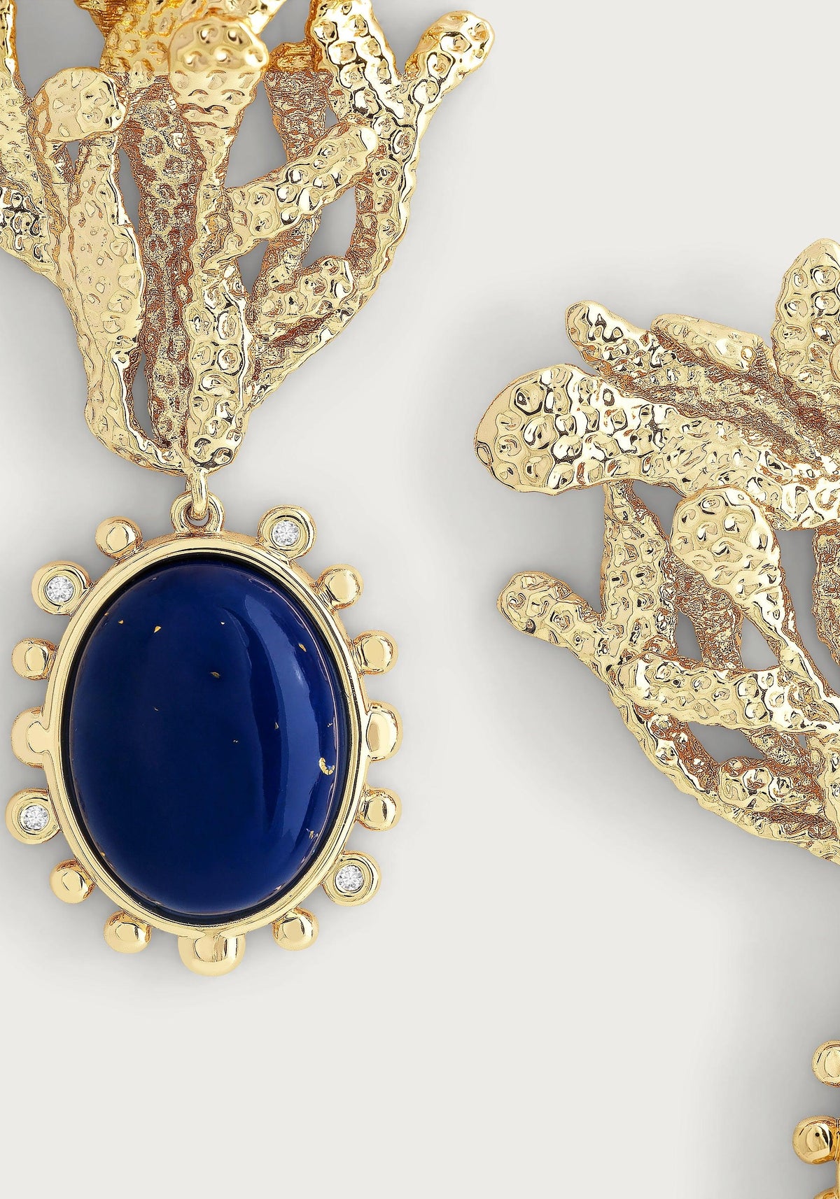 Kelp With Lapis Drop Earrings - Anabel Aram