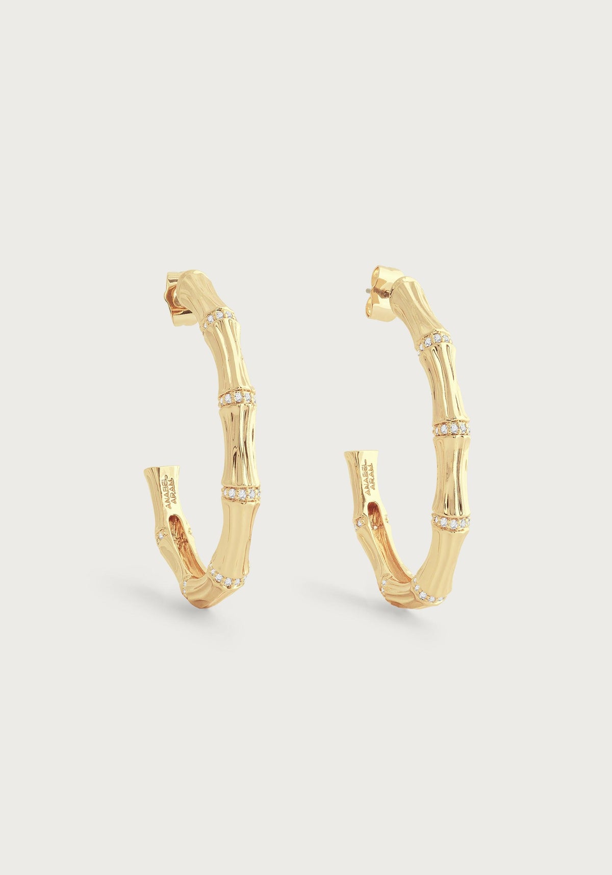 Bamboo Single Hoop Earrings - Anabel Aram
