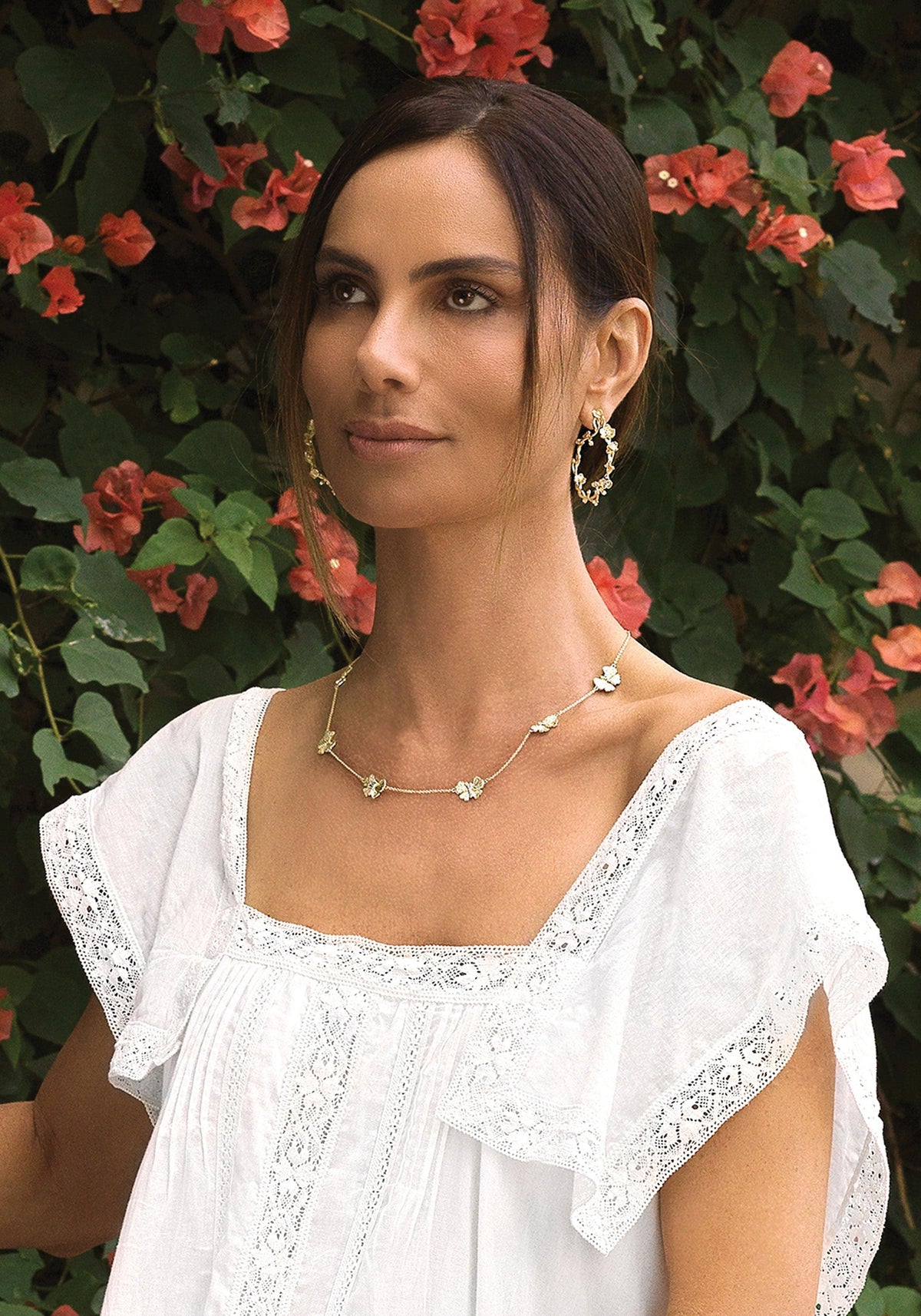 Orchid Hoop Earrings - Anabel Aram